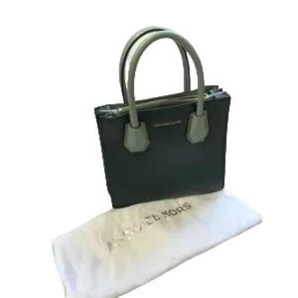 Michael Kors Green Leather Satchel Bag with Adjustable Strap and Dust Bag - Picture 3 of 9